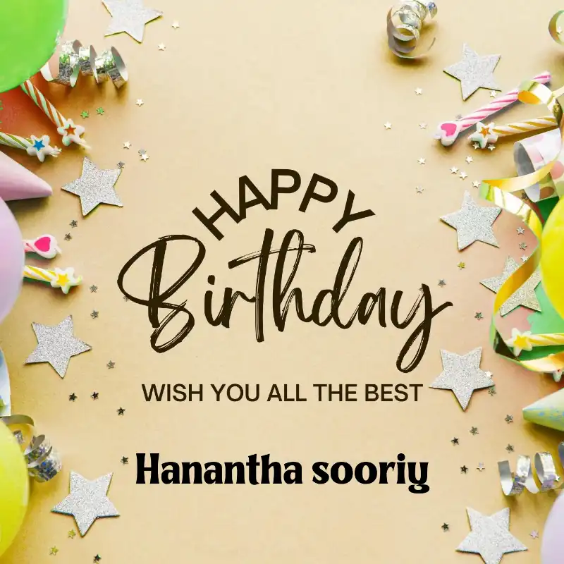 Happy Birthday Hanantha sooriy Best Greetings Card